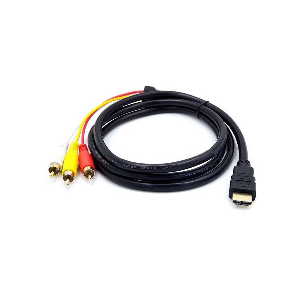 1080P -Compatible Male S-Video To 3 RCA AV Audio Cable W/SCART To 3 RCA Phono Adapter
