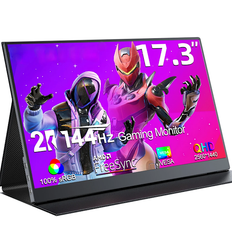 2K 144Hz Portable Monitor 17,3 Tommer 2560x1440P IPS Skærm For Gaming