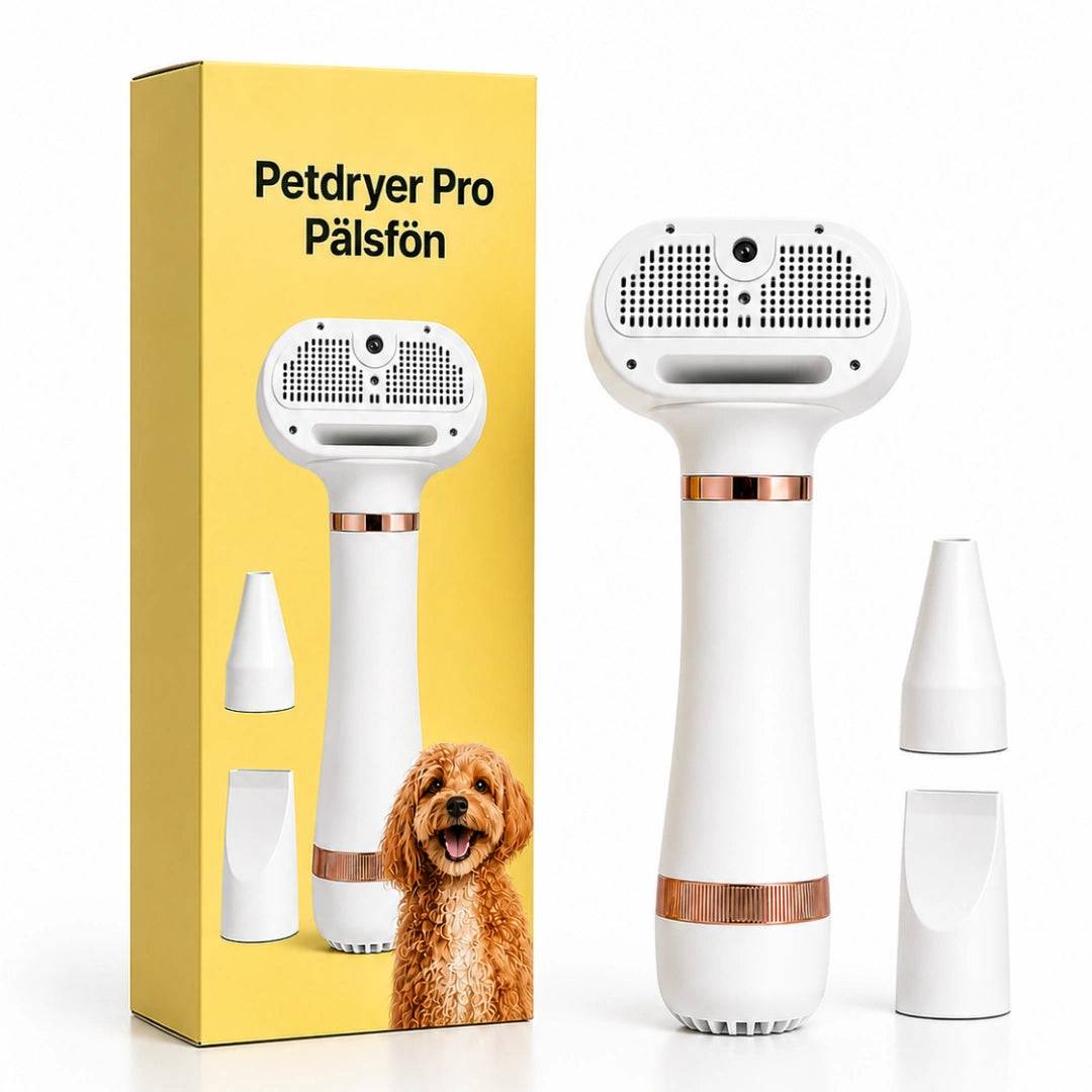 Petdryer Pro Pälstork med Spray och Borste – Enkel Torkning för Djur