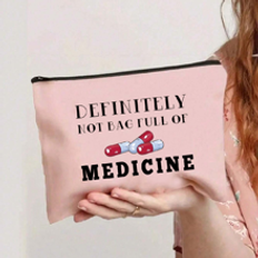 Nurse Practitioner Gifts Makeup Cosmetic Bags For Women - Bag Full Of - Funny Travel Bags Zipper Pouch Toiletry Make-Up Case For Best Friends Bestie Sister Daughter Birthday Christmas Gifts Emergency Bag Camping Medical First Aid Kit First Aid Medical Bag Emergency Kit Bag