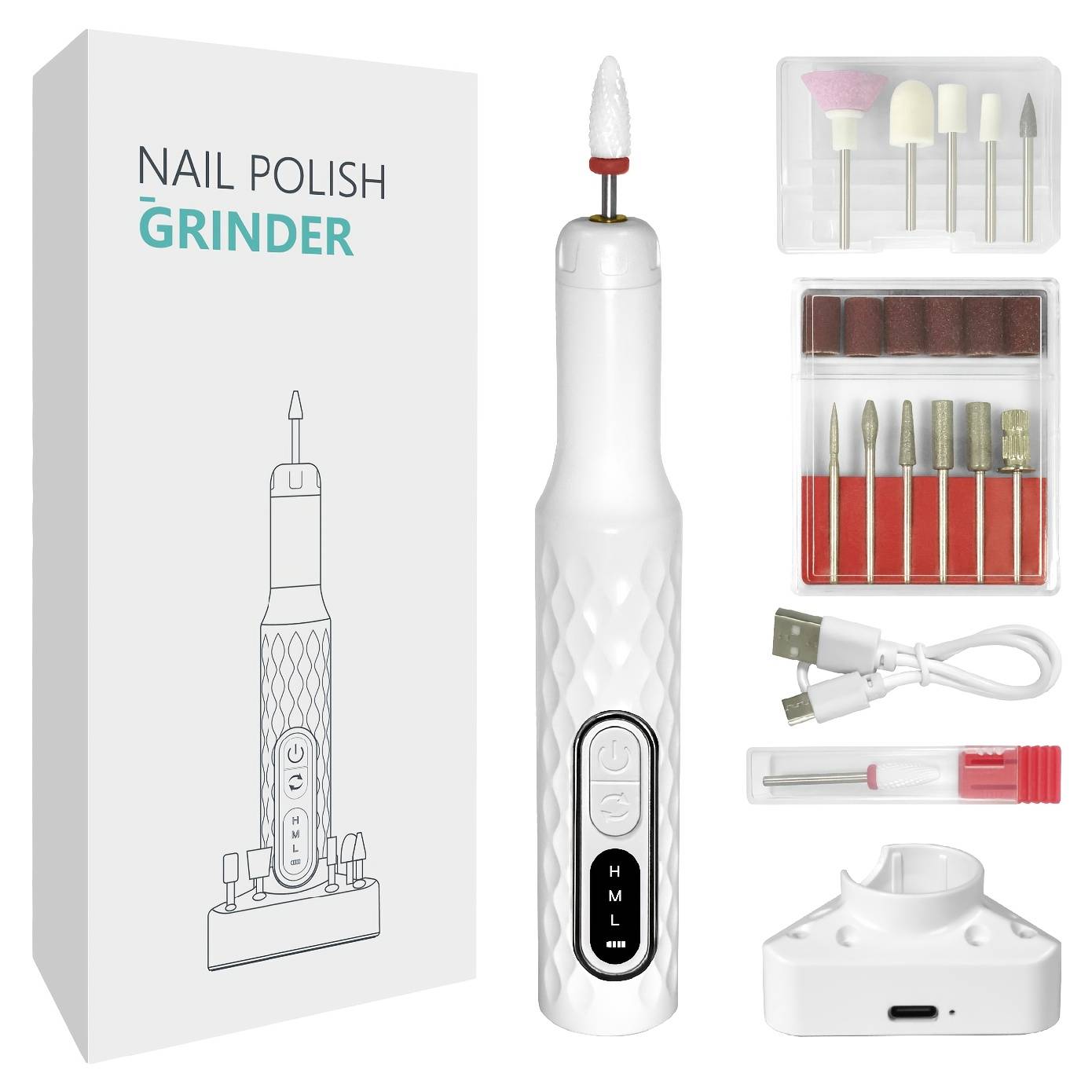 Electric Nail Machine Portable Polishing Nail Polishing Small Mini Polishing Machine
