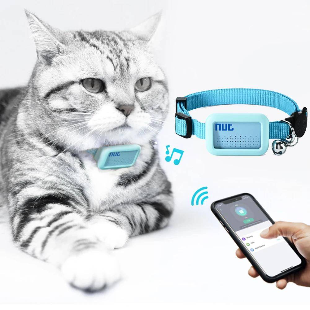 Vattentät Husdjurs Bluetooth-lokaliserare Anti-förlorat Halsband Hund Katt Smart Positioneringsspårare Lättviktig Spårningslokaliserare Husdjursspårar
