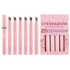 Dtaigou Double Colors Eye Shadow Stick, Cream Eyeshadow Stick, 6st Eyeshadow Stick Makeup Set, Vattentät Gradient Cream Eyeshadow Stick för flickor, vänner