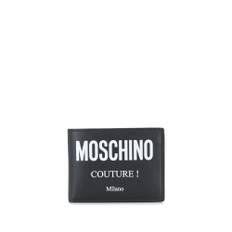 Moschino, Tilbehør, Herre, Sort, ONE SIZE, Læder, Læder Logo Pung - ONE Size