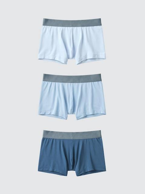 Uniqlo - Airism Boxer Briefs (3 Pairs) - Blue - 3-4 Years (110cm)
