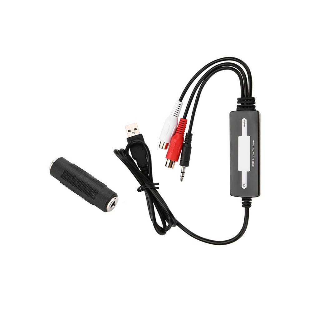 USB Audio Capture Grabber Card Cassette to CD/MP3 Converter WMA WAVE Recorder Edit Audio to Digital