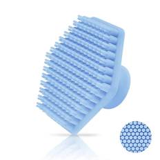 Men Facial Cleaning Brush Scrubber Silicone Miniature Face Deep Clean Shave Massage Face Scrub Brush Face Cleaner blå