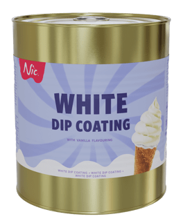 Coating - Vit med vaniljsmak, 3 kg. Nic
