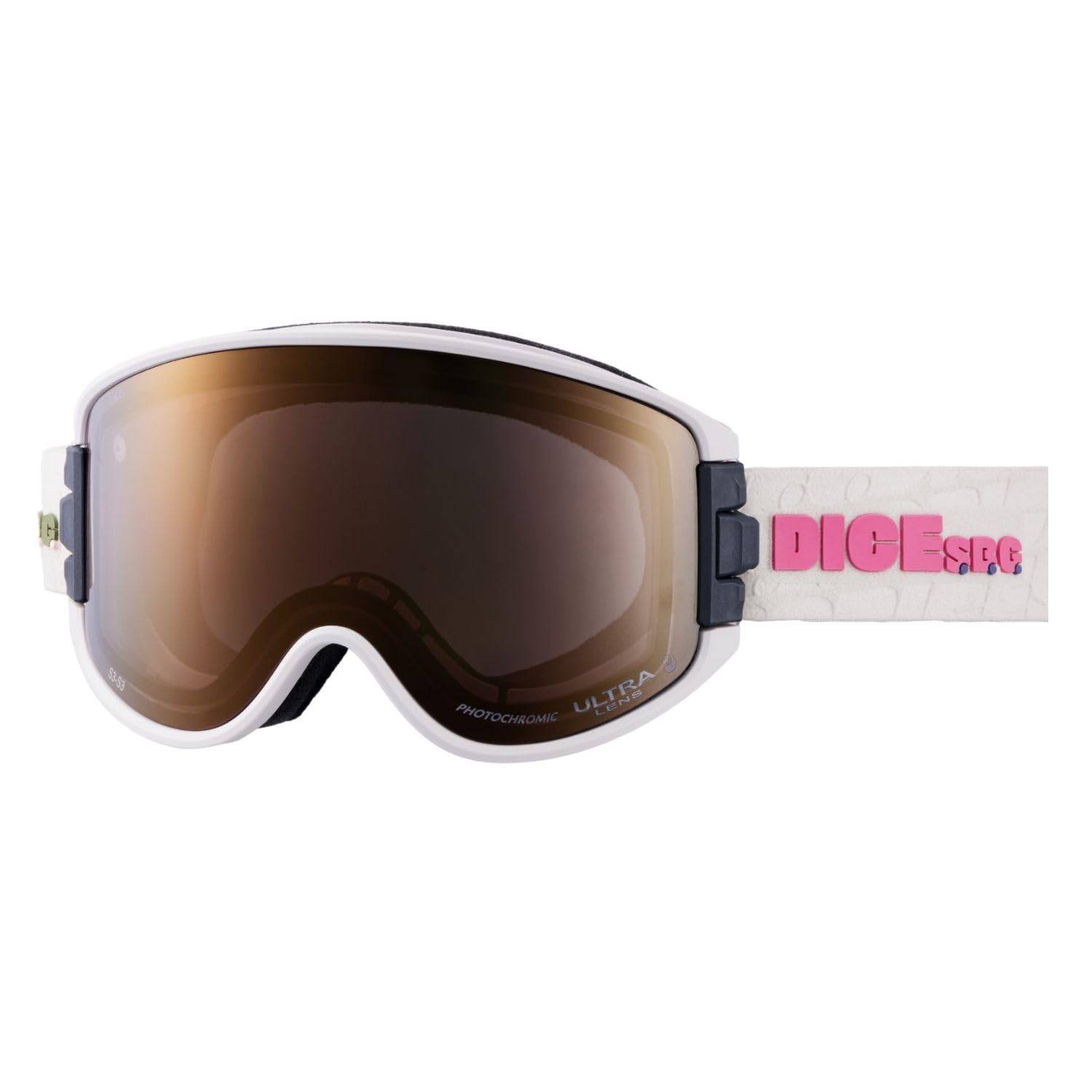 DICE Snow Made in GOODMAN GM54276 WGRY Photochromic Ultra Light Purple with Bronze Snowboard Ski UV Large Flat and Goggles, Japan, Mirror, Mirror,