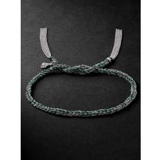 Carolina Bucci - Fortune Lucky White Gold and Silk Bracelet - Men - Green