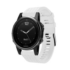 Garmin Fenix 5s Plus - Silikone urrem - Passer til håndled omkreds 135-235mm - Hvid