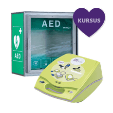 AED Plus hjertestarter + CA HSS100 hjertestarterskab + kursus