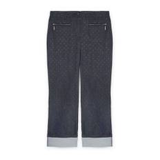 Fiorella Rubino, Jeans, Dame, Blå, L, Bomuld, Beskåret jeans med glimmer