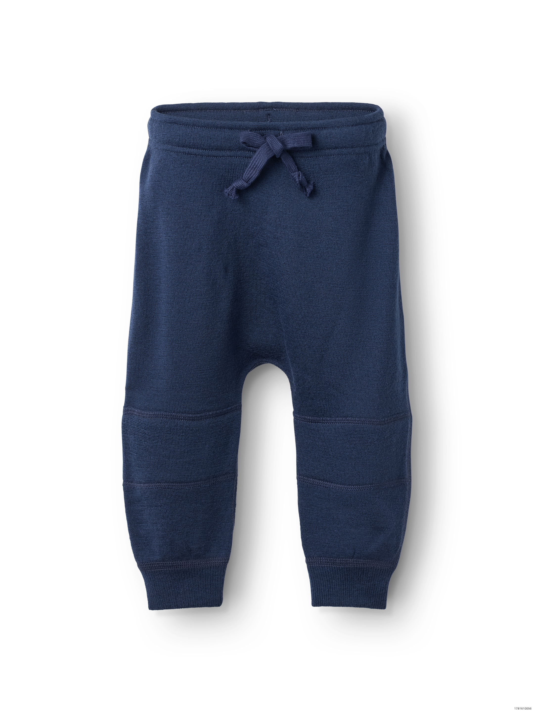 Joggers med knæpatch i merinouldfrotté til baby