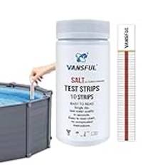 Test av poolsalt, saltvattendetekteringsremsor för | lätt att identifiera vattentestverktyg för bubbelpool, spa, pool