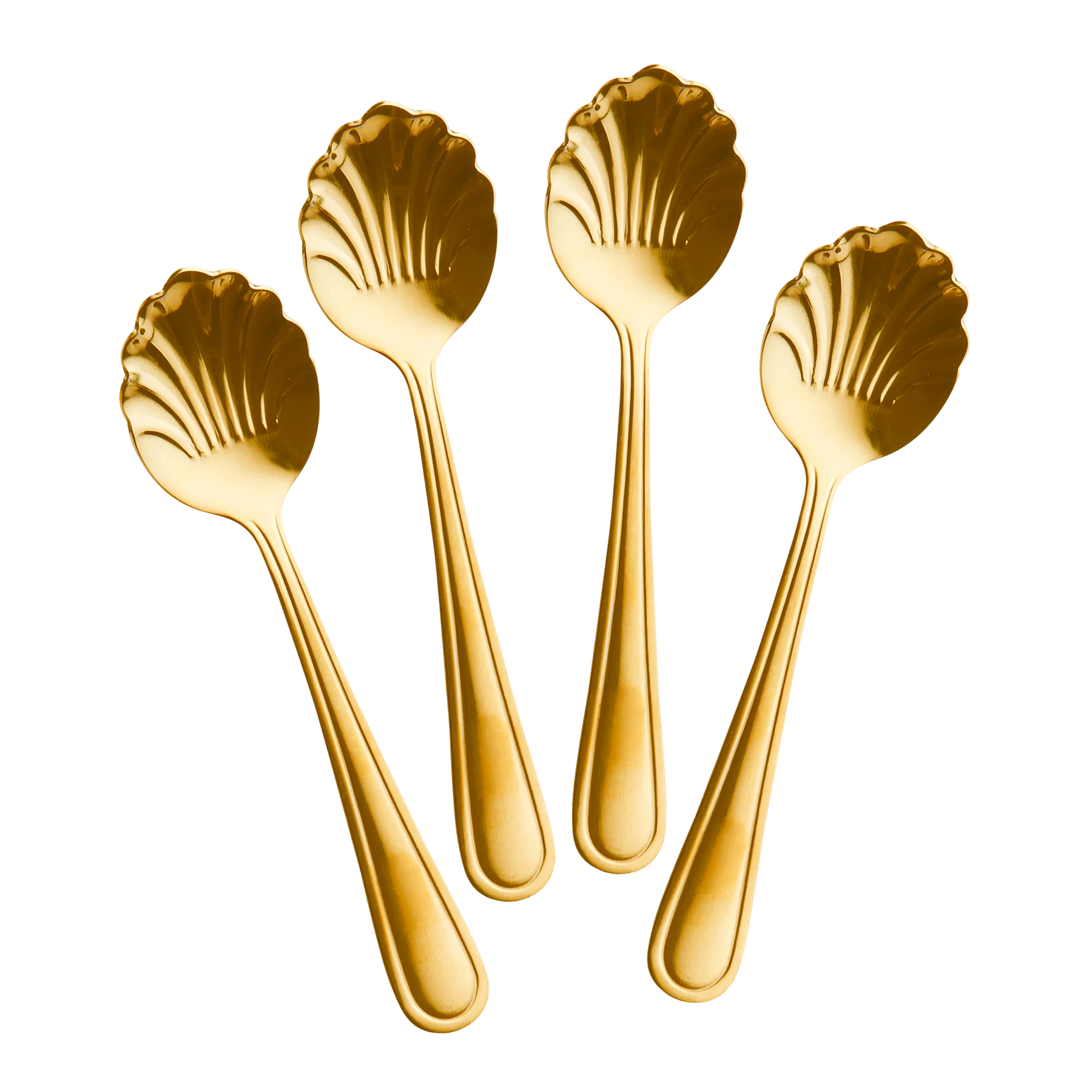 Rice Skeer i rustfrit stål, guld – sæt med 4 – Rice - 14 cm guld -.