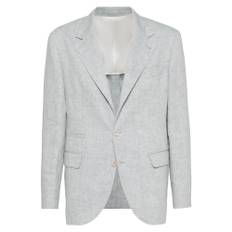 Brunello Cucinelli, Jackor , Herr, 2Xl, Linne, Linnekavaj i kostymmodell