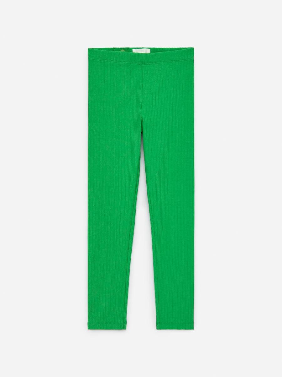 ARKET Ribbade Trikåleggings -Grön, 122/128