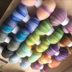 Wfpfbec 70s hem ullfiber för tovning 100% ull merino 5g/ påse 14 färger