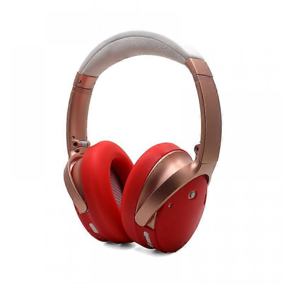 Kompatibel med Bose QuietComfort 35 II 1 par silikoneetui til hovedtelefoner, ørepuder, beskyttende cover - rød