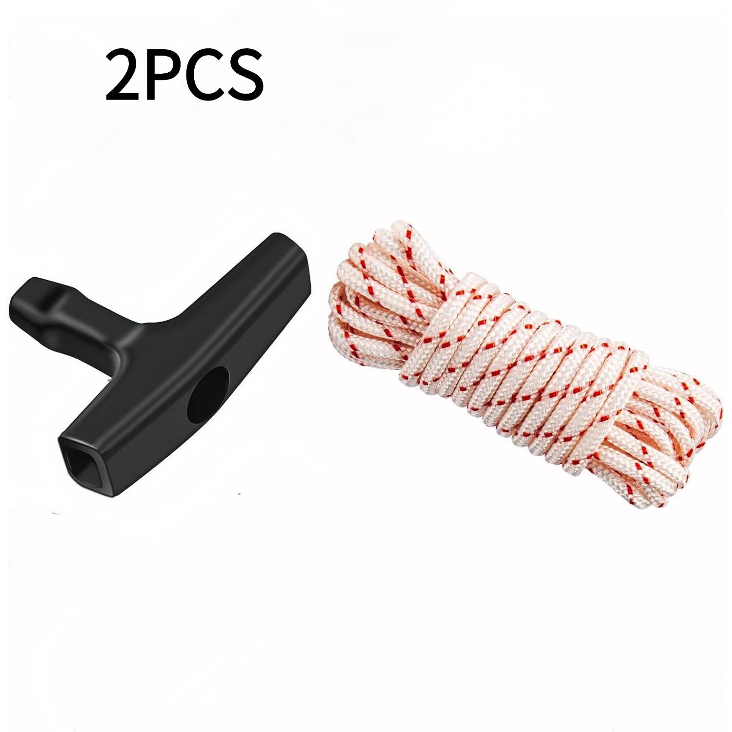 4/2pcs Starter Rope With Handle, 10ft X 3.5mm Durable Pull Cord Replacement For Lawn Mower, Generator, Chainsaw, Snow Blower, Trimmer, Small Engine