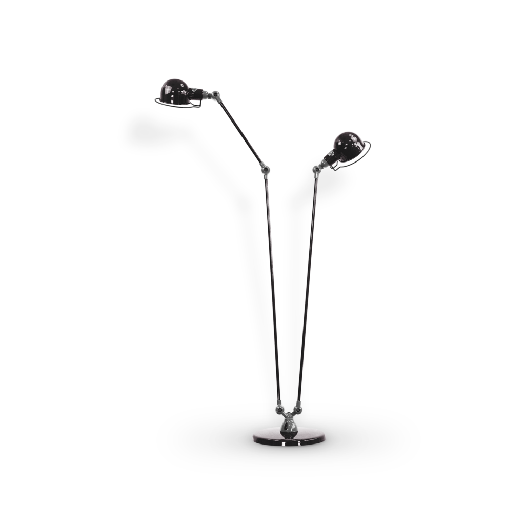 Signal SI8380 gulvlampe fra Jieldé - Black / Blank/poleret