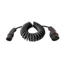 Ladekabel med Tesla-knap, 3-faset, 20A, 13,8kW, spiral: Ja