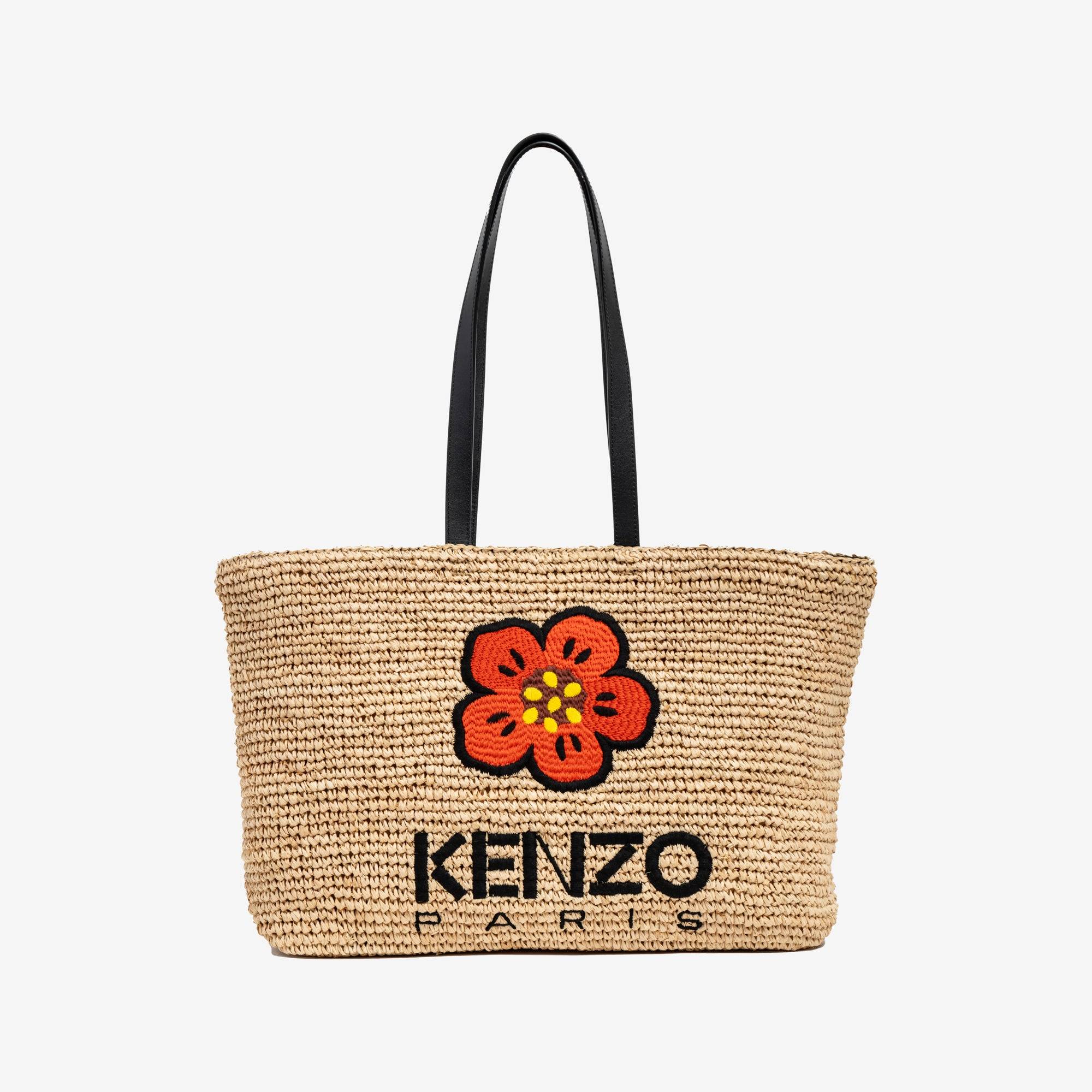 Straw Large Tote Bag - OS / Beige (OS)