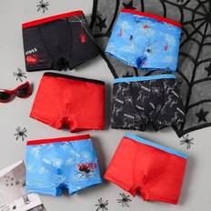 6 par bekväma boxershorts med spindelmönster för pojkar - Multifärgad (6Y,7Y,4Y,5Y)