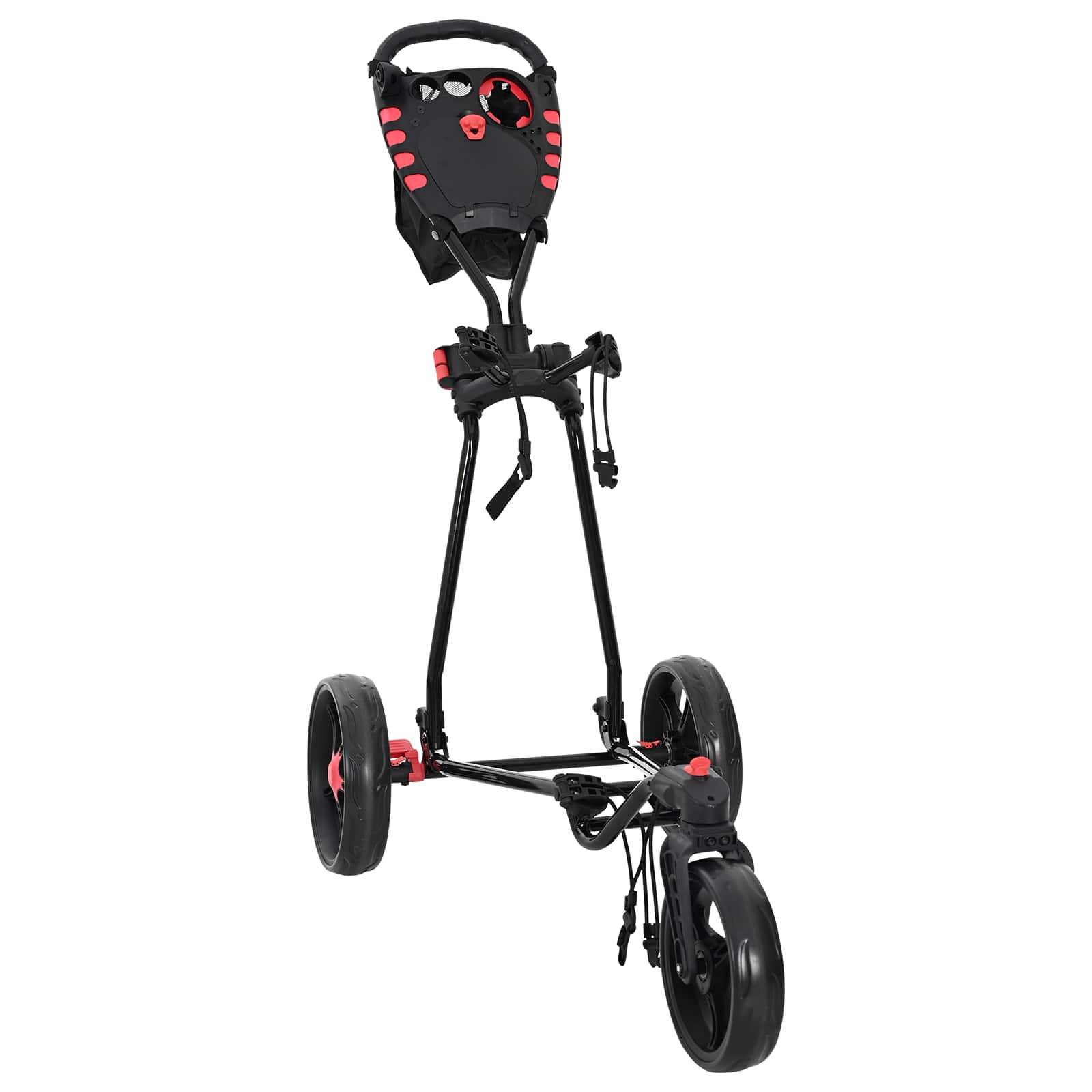 vidaXL Golfvagn Svart Järn Hopfällbar