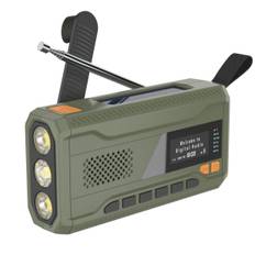 Bärbar Dab/fm-radio, 4000mah Dynamo solradio, solvradio, överlevnadssolradio Dab-radio USB-laddare med nödlarm-WELLNGS