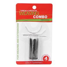 Hair Weave Needle And Thread Kit, Weaving Needle Combo Deal för Att Göra Peruk Sy Hair Weft Hair Weave Extension, Blocking Stickning, Modellering och Hantverk