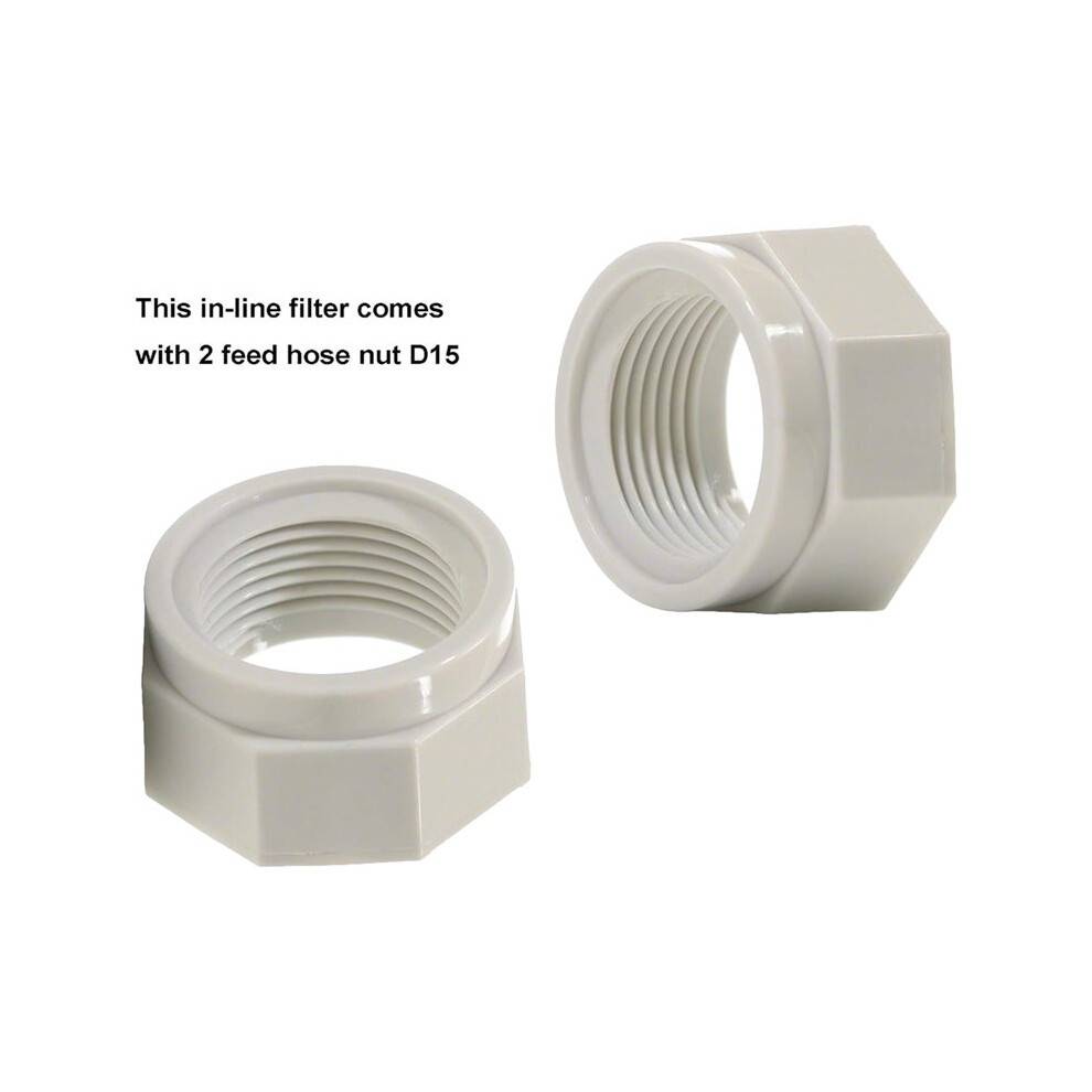 280 380 Pool Cleaner Filter Assembly 48-080 with 2 Feed Hose Nuts D15 Replacement for in- Filter