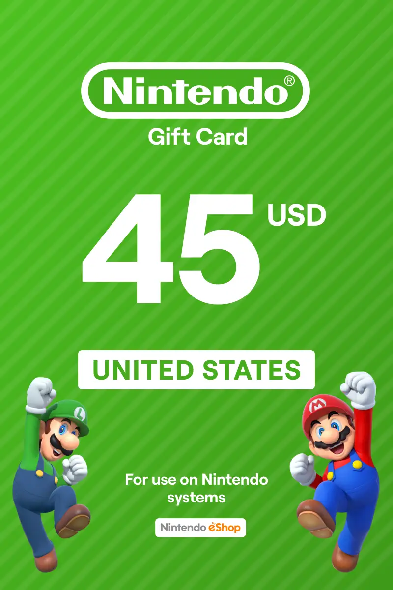 Nintendo eShop $45 USD Gift Card (US) - Digital Code.