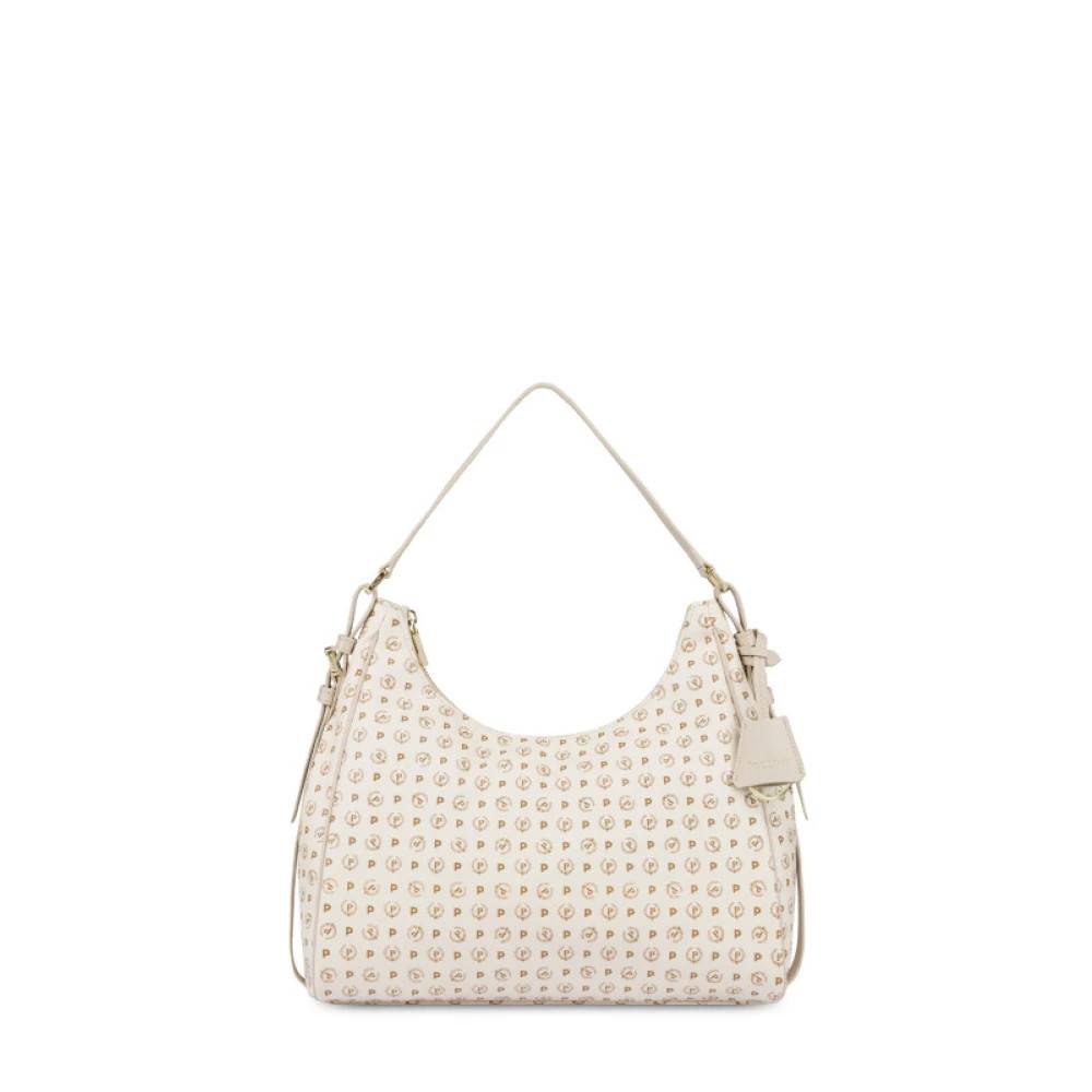 Pollini Blød Touch Heritage Hobo Taske - Tasker - Dame - Beige - ONE SIZE - Uld