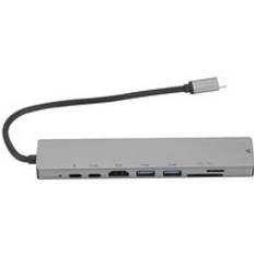 8 in 1 usb typ c hub hdmi 4k usb c hub till gigabit ethernet rj45 lan adapter för pro thunderbolt 2 usb-c laddare port si