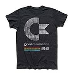 Mens T-Shirt Logo Commodore 64 antichizzato Home Computers VIC 20