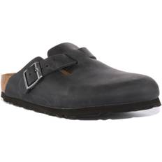 Birkenstock Boston NL In Black Leather | Narrow Fit - 5 UK - 38 EU - 7/7.5F US / Black