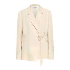 JW Anderson, Jakke, Dame, Beige, 3XS, Beige Jakke med Side Knude og Ankerkrog