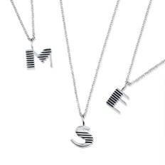 Efva Attling Love Letter with chain C - SILVER