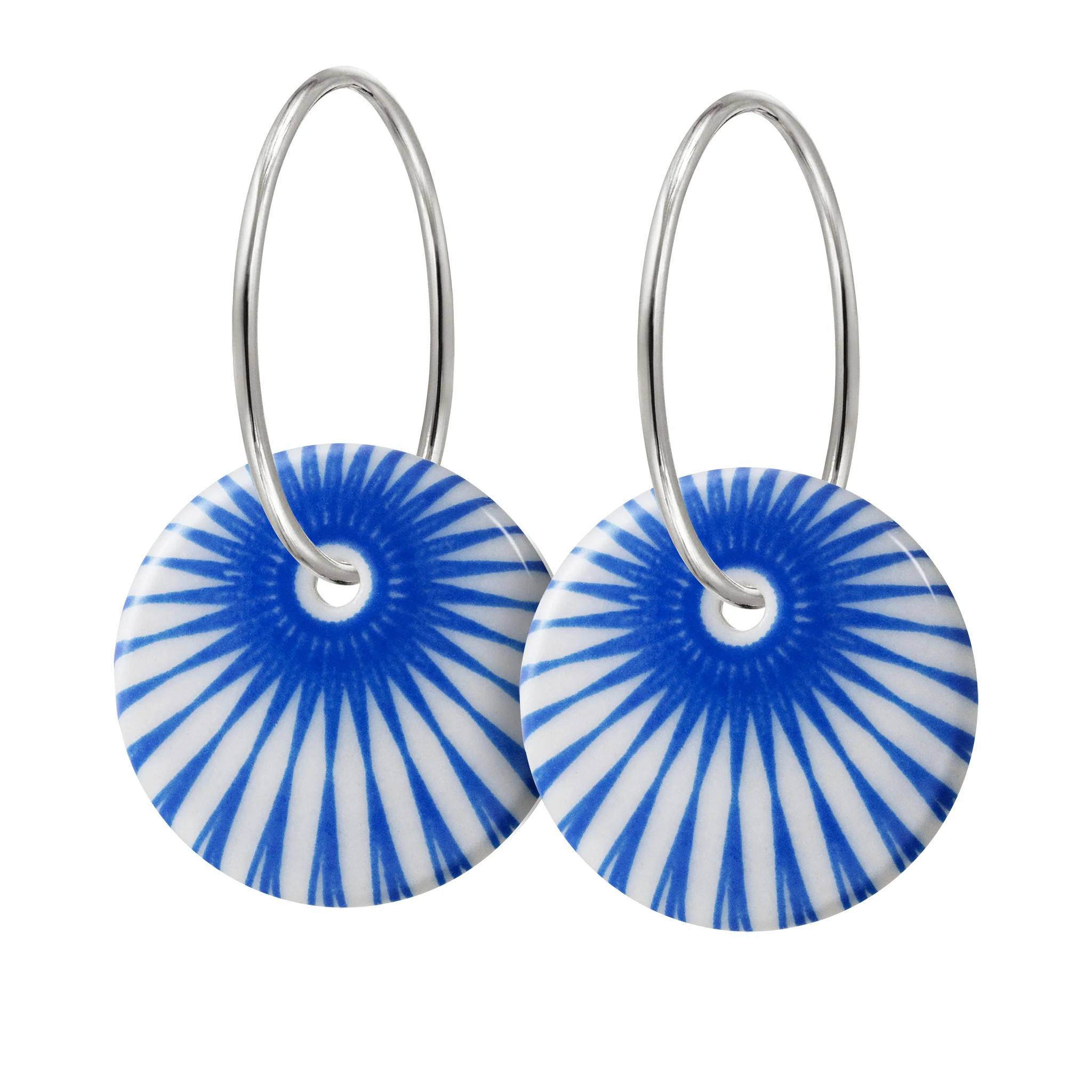 Scherning - Splash Øreringe, Royal Blue