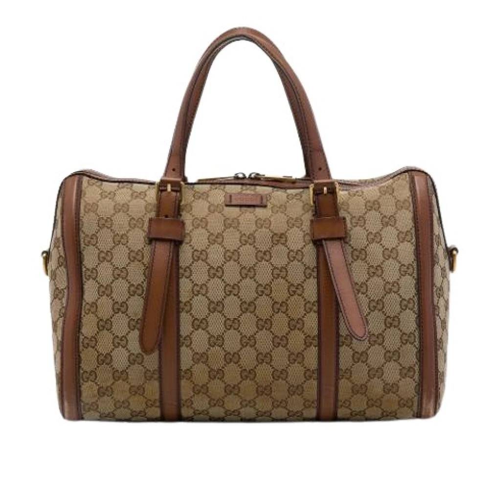 Gucci Vintage Pre-owned Boston Bag - Vintage - Dame - Beige - ONE SIZE - Læder