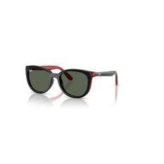 Ray-Ban RB1631 CLIP-ON KIDS BIO-BASED  Black On Rubber Red Montura Grön Lentes 45-16