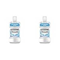 LISTERINE Advanced White Milder Geschmack (500 ml), Mundspülung zur Entfernung hartnäckiger Zahnverfärbungen, für weißere Zähne in nur 1 Woche, Mundwasser bekämpft wirksam Bakterien im Mundraum