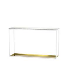 Scherlin Scherlin konsolbord 11 marmor vit, vitlackat stativ - Vit