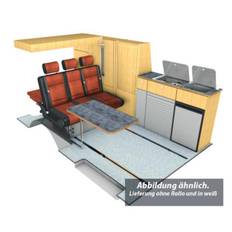 Møbelrække TrioStyle for VW T5/6 lang akselafstand, byggesæt uden teknik, højg