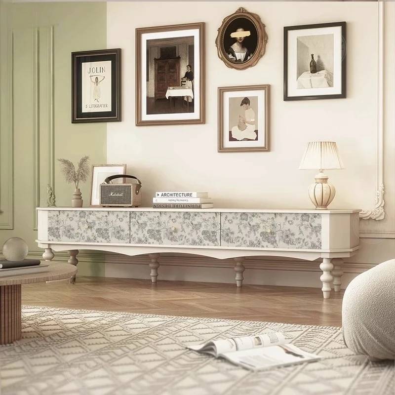 Vintage European Tv Table Cabinets High End Light Luxury Creativity Tv Table Universal Center Suporte Para Tv Salon Furniture