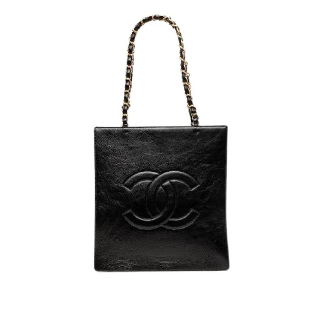 Chanel Vintage Pre-owned Coco Mark Læder Tote Taske - Vintage - Dame - Sort - ONE SIZE - Læder