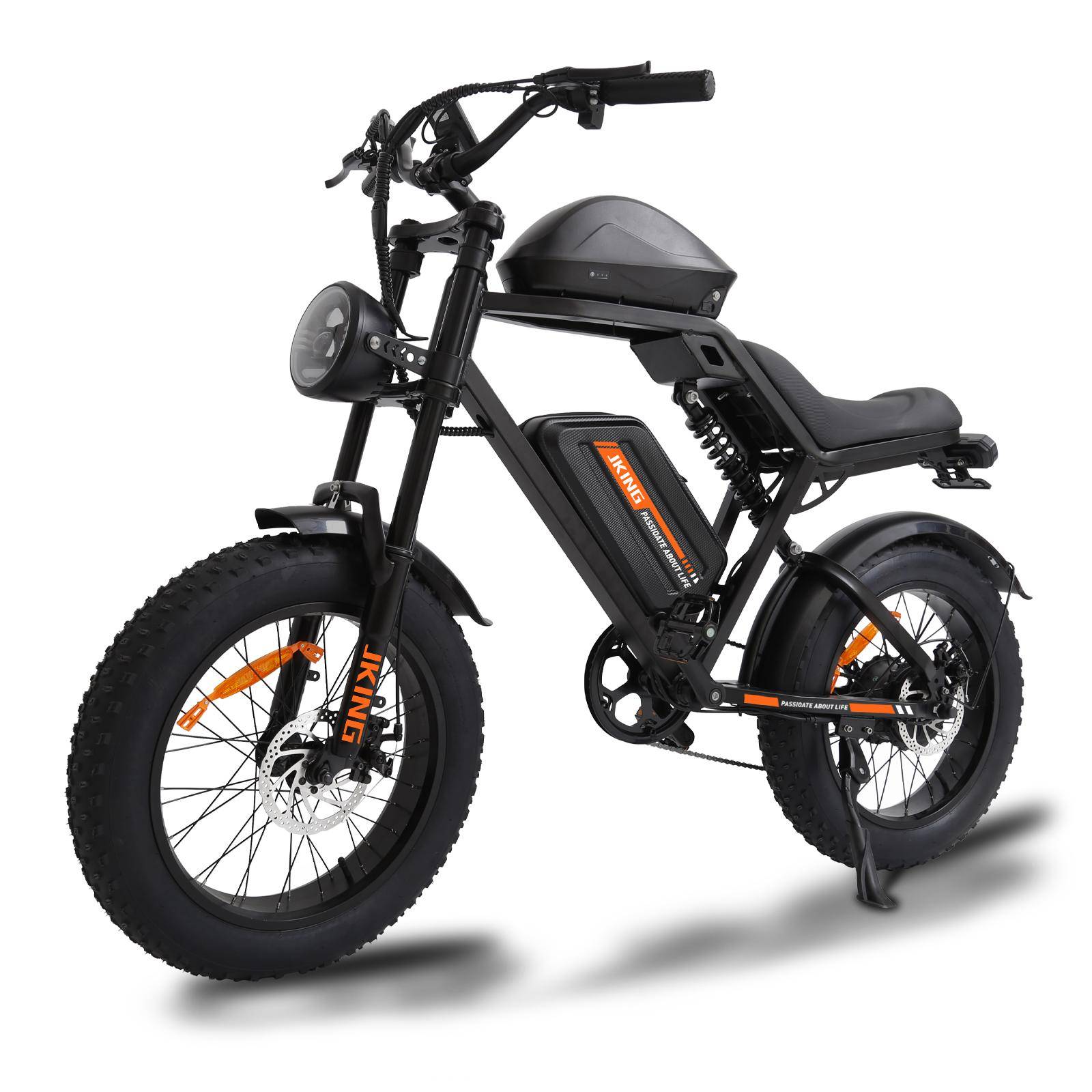 20'' Vuxen Fullfjädrad El-Mountainbike, 500W Motor, Max 25KMH, 15,6Ah Batteri för Terräng, Snö & Sand svart