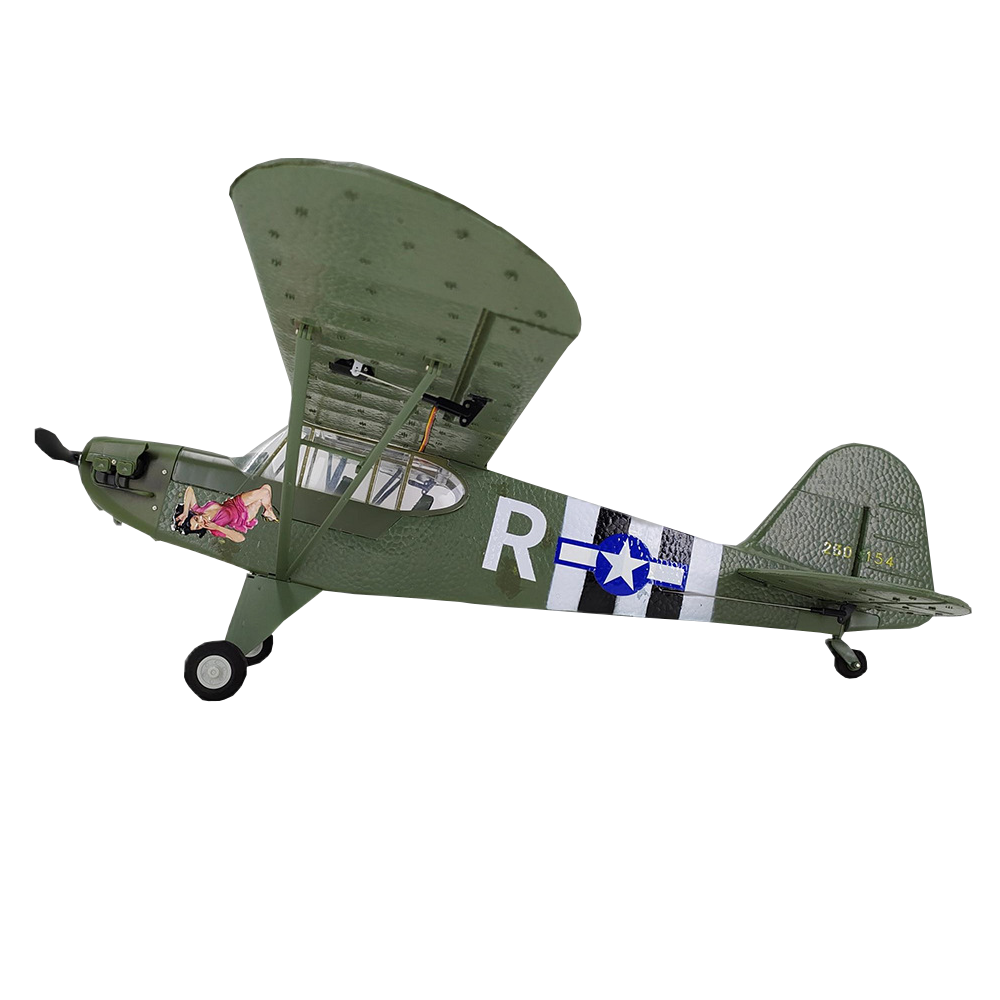CoolBank Modell Piper J3 CUB 1/16 Skala 680mm Spännvidd 3D/6G Bytbar EPP RC Flygplan Krigsfågel RTF Läge 2
